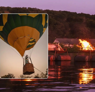 Norwich Harbor Glow, hot air balloons & bonfires on the river