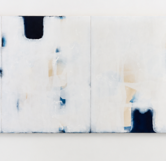 acrylic and oil on canvas, four panels 