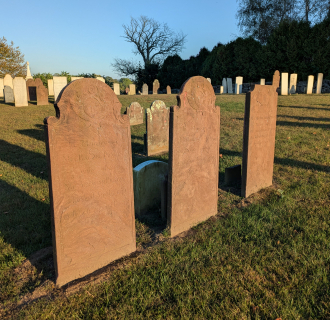 Gravestones at River View Cemetery