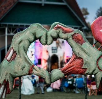 Zombie Fashion Show Heart Hands
