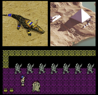 Stills from various video games that feature Ancient Egyptian imagery
