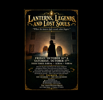 Lanterns, Legends, Lost Souls flyer featuring The Grave Digger the guide from beyond