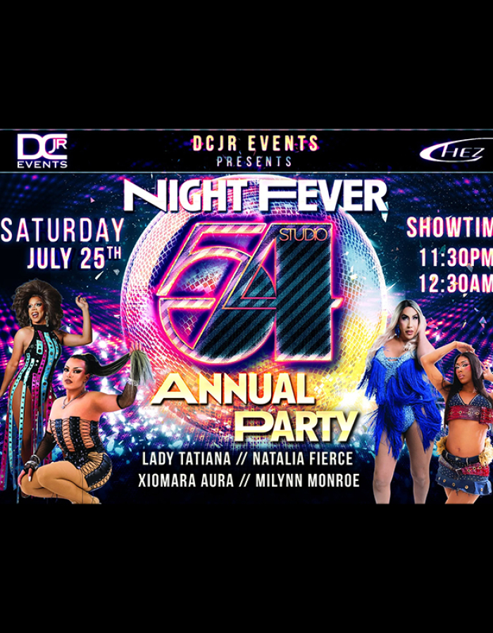 Annual Studio 54 Party Flier - July 25