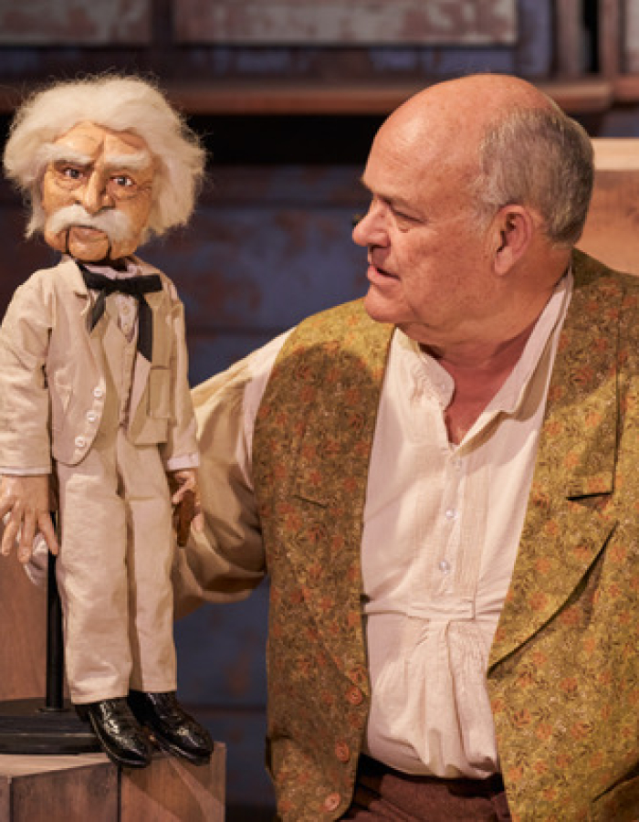 Mark Twain puppet with Bob Beuth