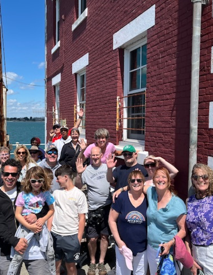 visitors on Ledge Lighthouse