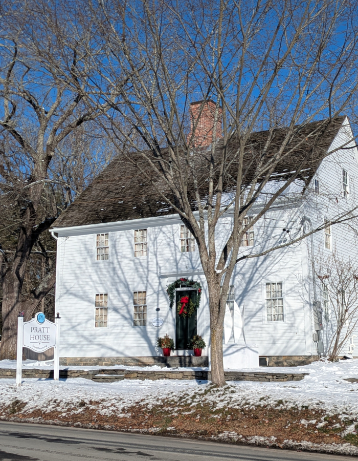 Pratt house with snow