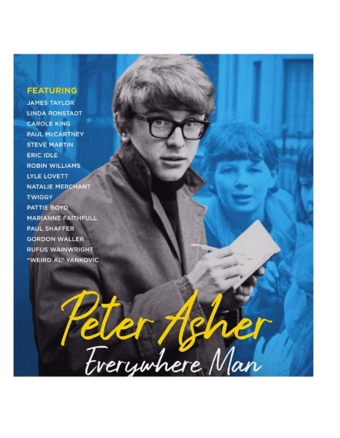 Peter Asher is on the cover of his own book titled "Everywhere Man". 