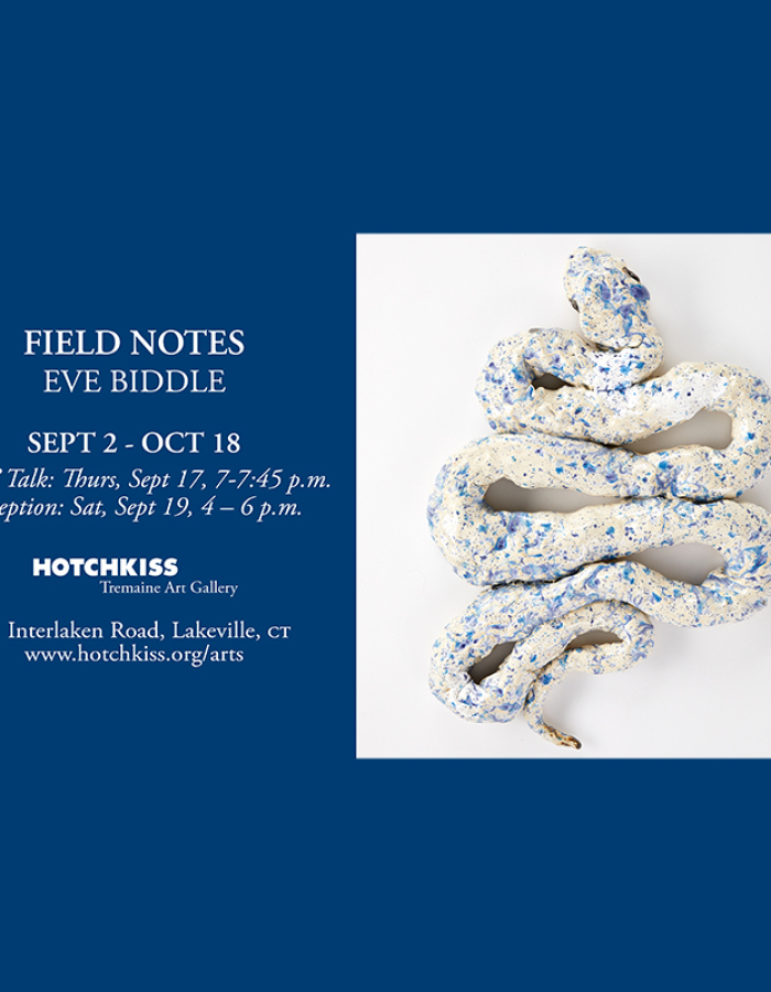 Blue Speckled Snake, 2023, glaze on ceramic