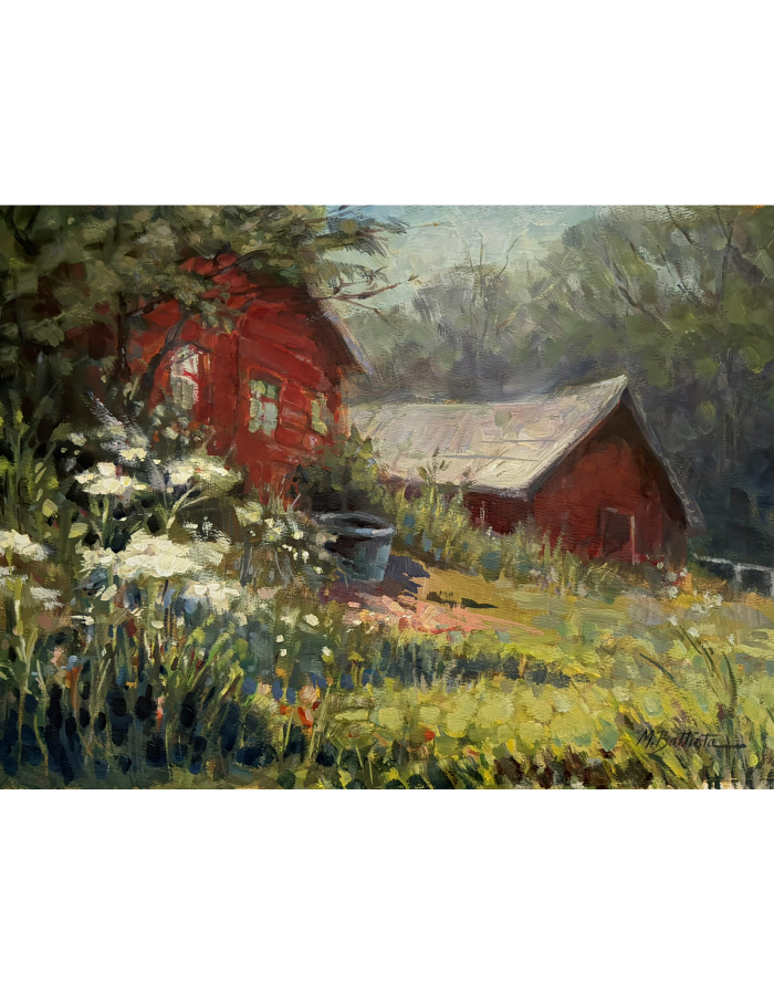Mark Battista, Barnyard Duet, acrylic