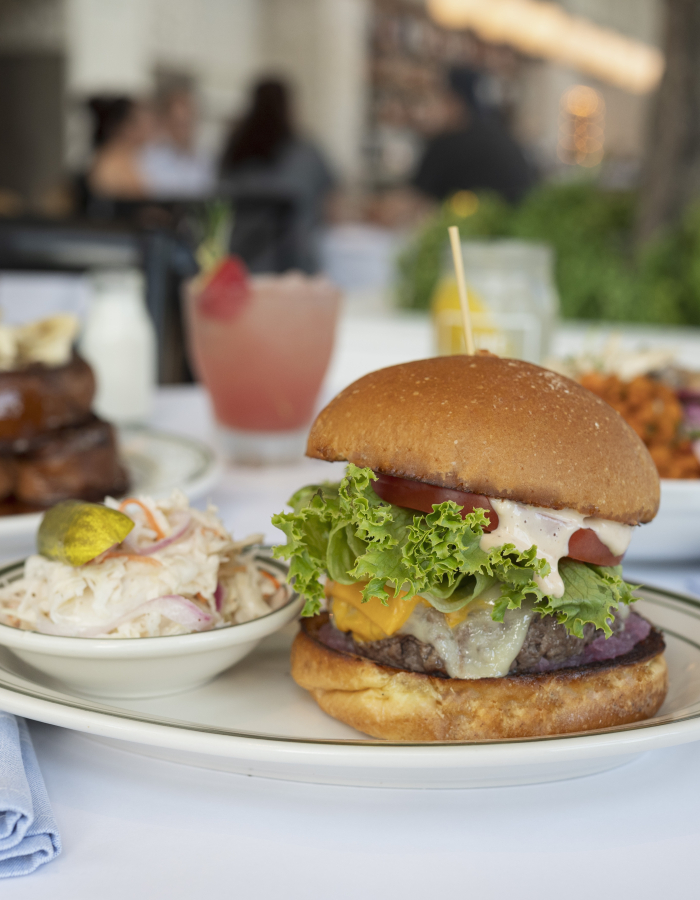The Shed burger in the shed