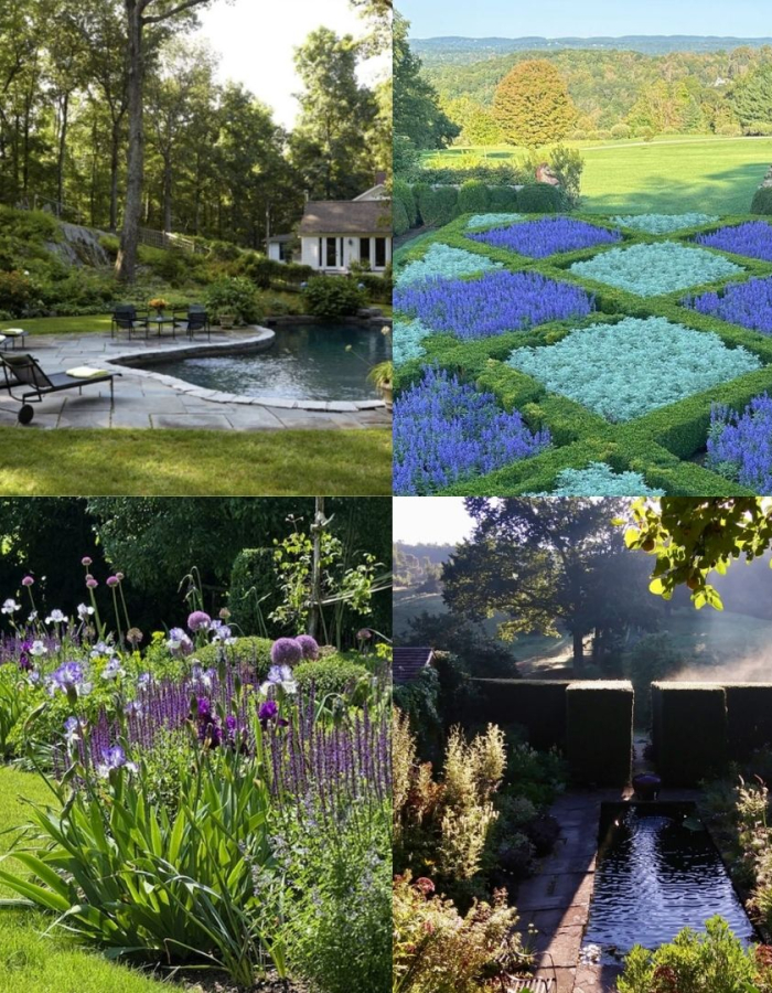 A collage of all four of the gardens featured during this event.
