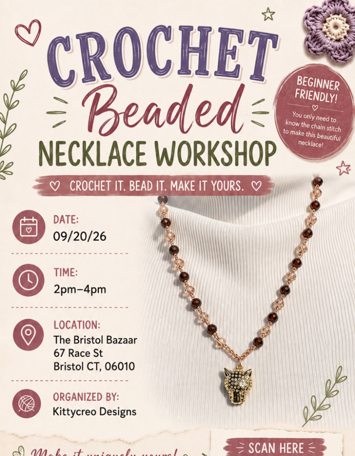  Crochet beaded necklace workshop