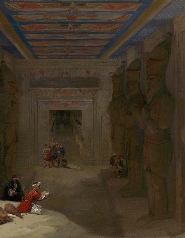 Oil painting from 1849 of Egyptian "Great Temple"
