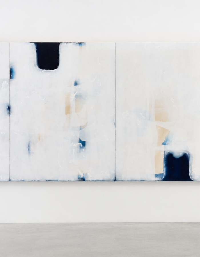 acrylic and oil on canvas, four panels 