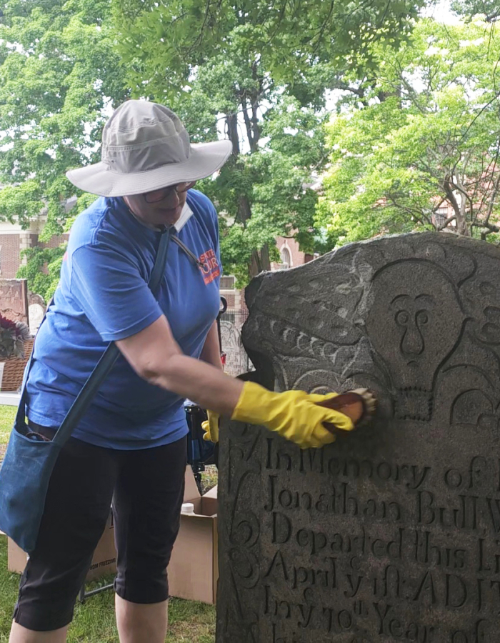 cleaning workshop, ancient burying ground, hartford, ct
