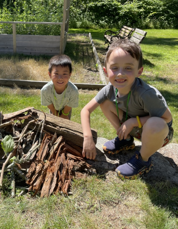 Students participating in outdoor activities at the RTP Estuary Center.