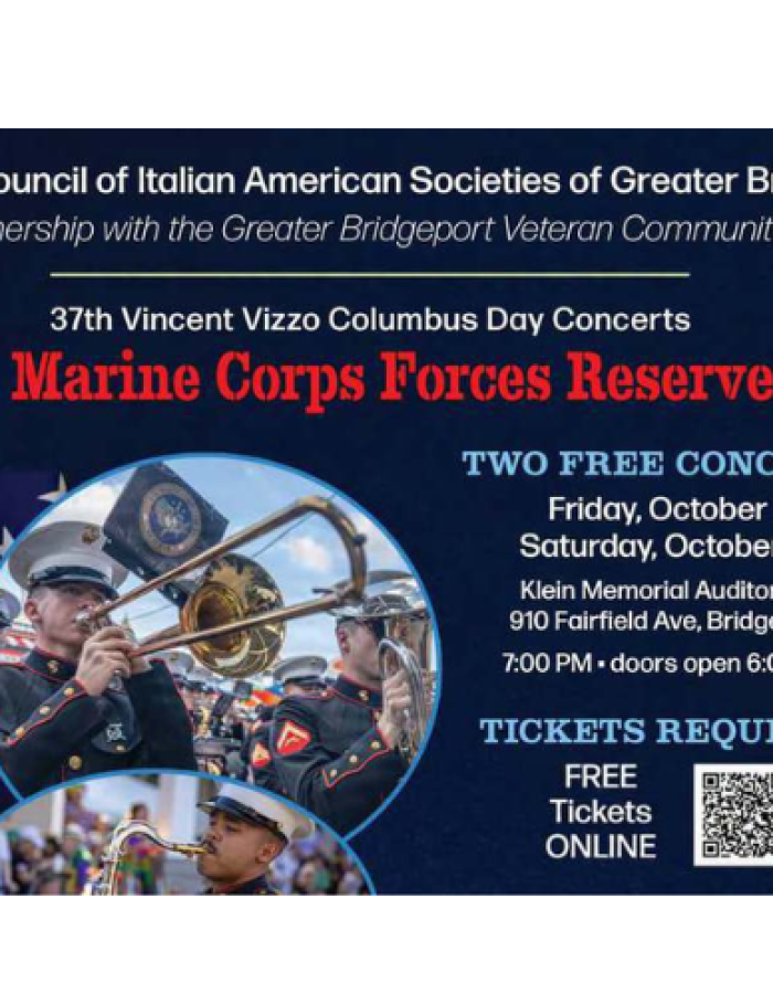 A flyer of the U.S Marine Corps Reserve Band