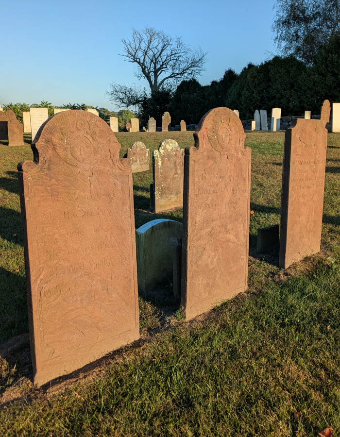 Gravestones at River View Cemetery
