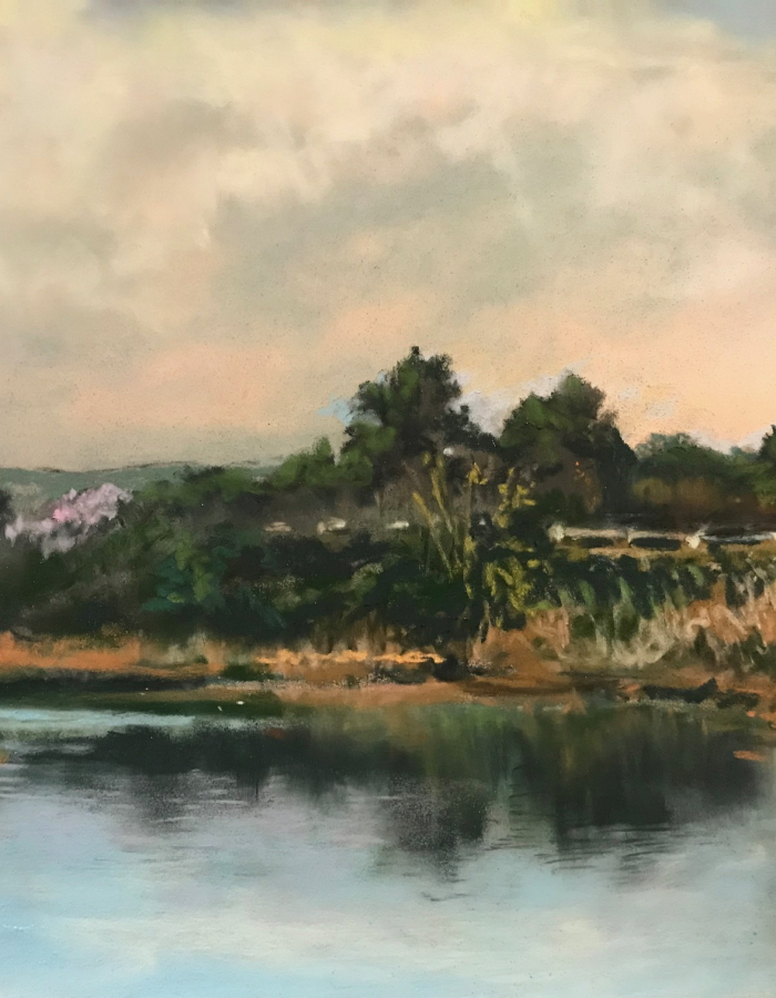 Karen Weisner, Meigs Point, Morning Walk, oil