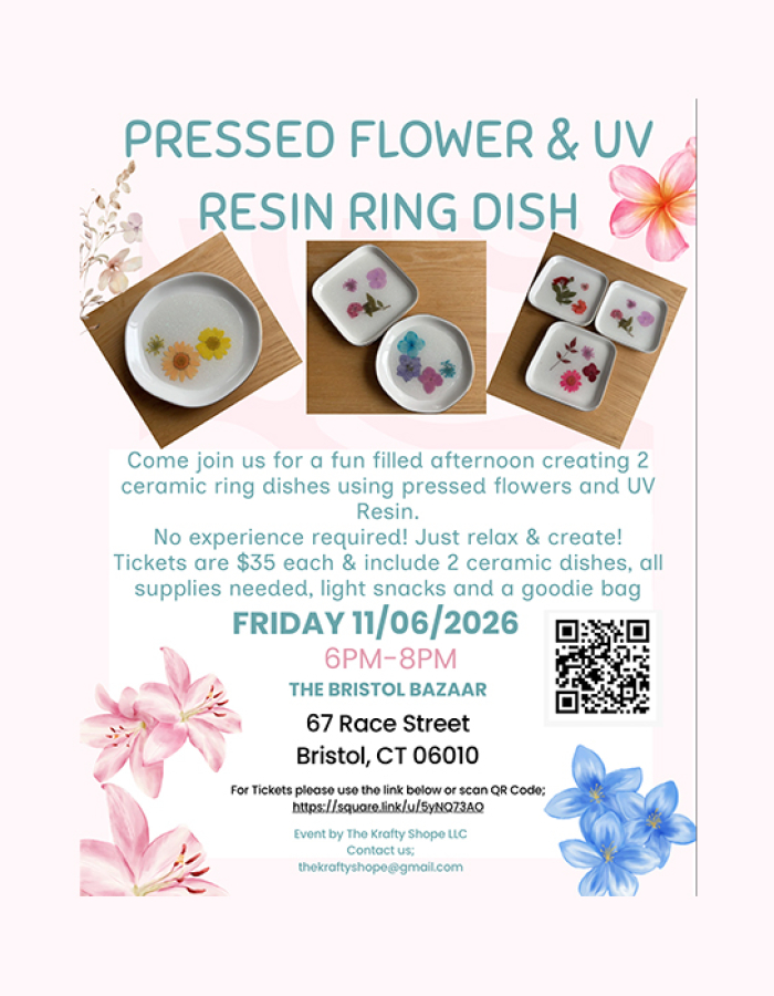 Pressed Flowers & UV Ring Dish Workshop