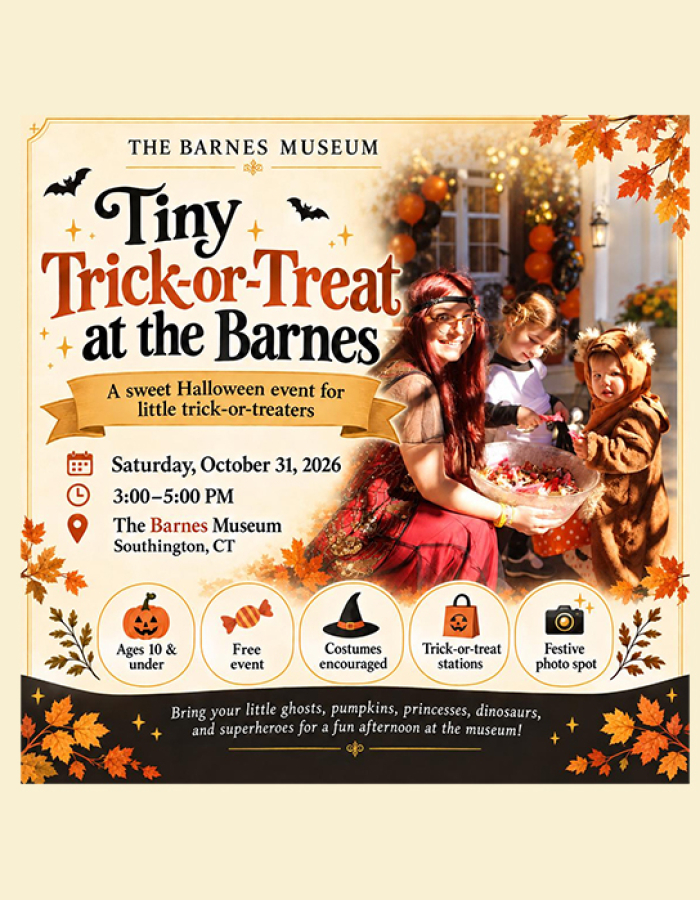 Tiny Trick or Treat Graphic with info on it. 