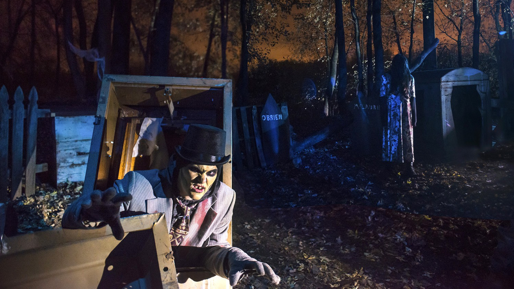 A spooky scene from Trail of Terror in CT