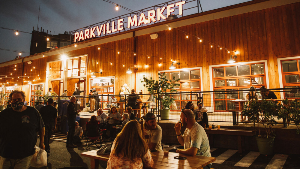 Parkville Market at night