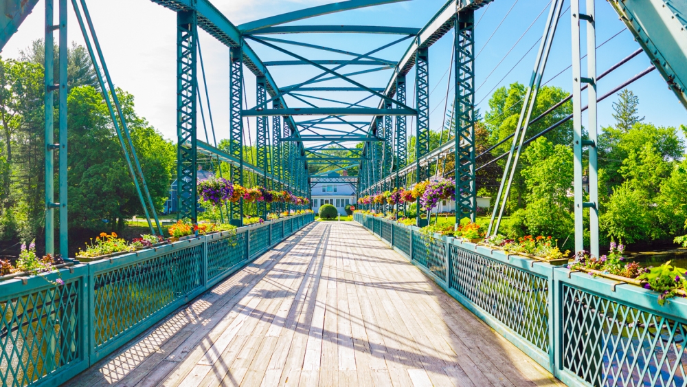 Puente de flores de Old Drake Hill