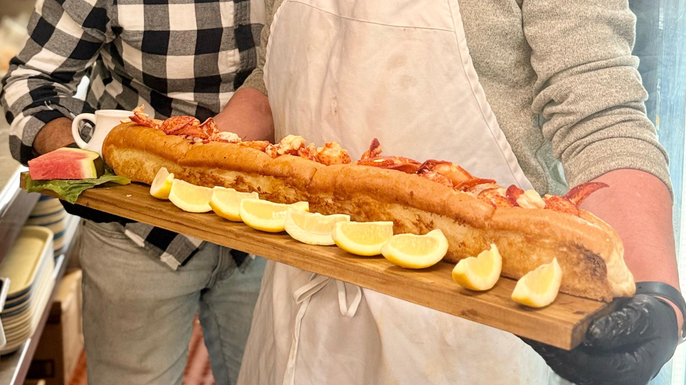 Clam Castle's "Lobzilla" roll in Madison