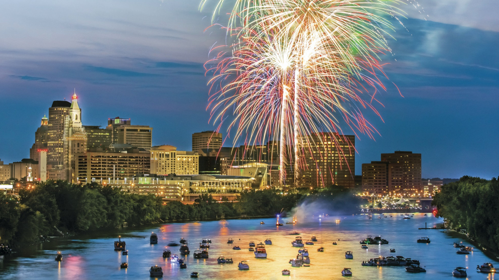 Hartford Riverfront fireworks 