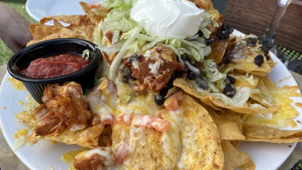A plate of nachos from Wood-n-Tap in Enfield 