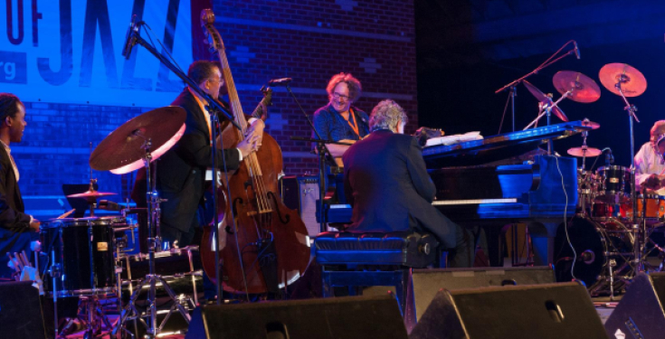 Jazz band performing live at Hartford Festival of Jazz event