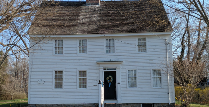 Pratt House from the front in the spring
