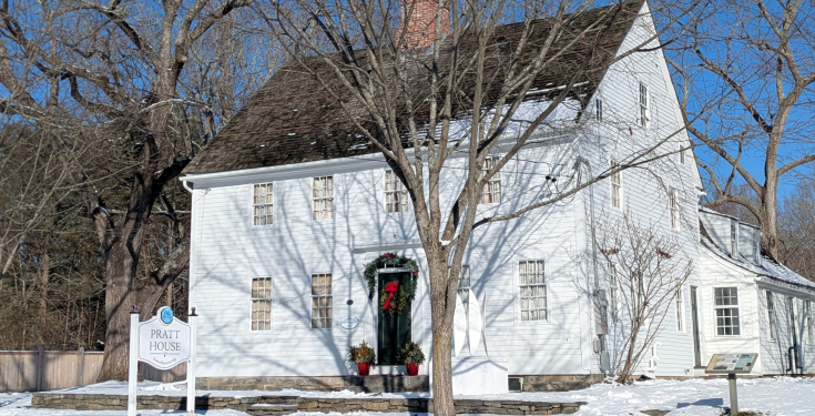 Pratt house with snow