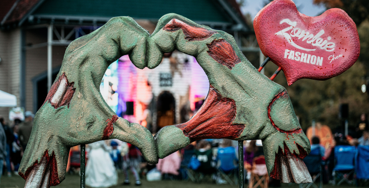 Zombie Fashion Show Heart Hands